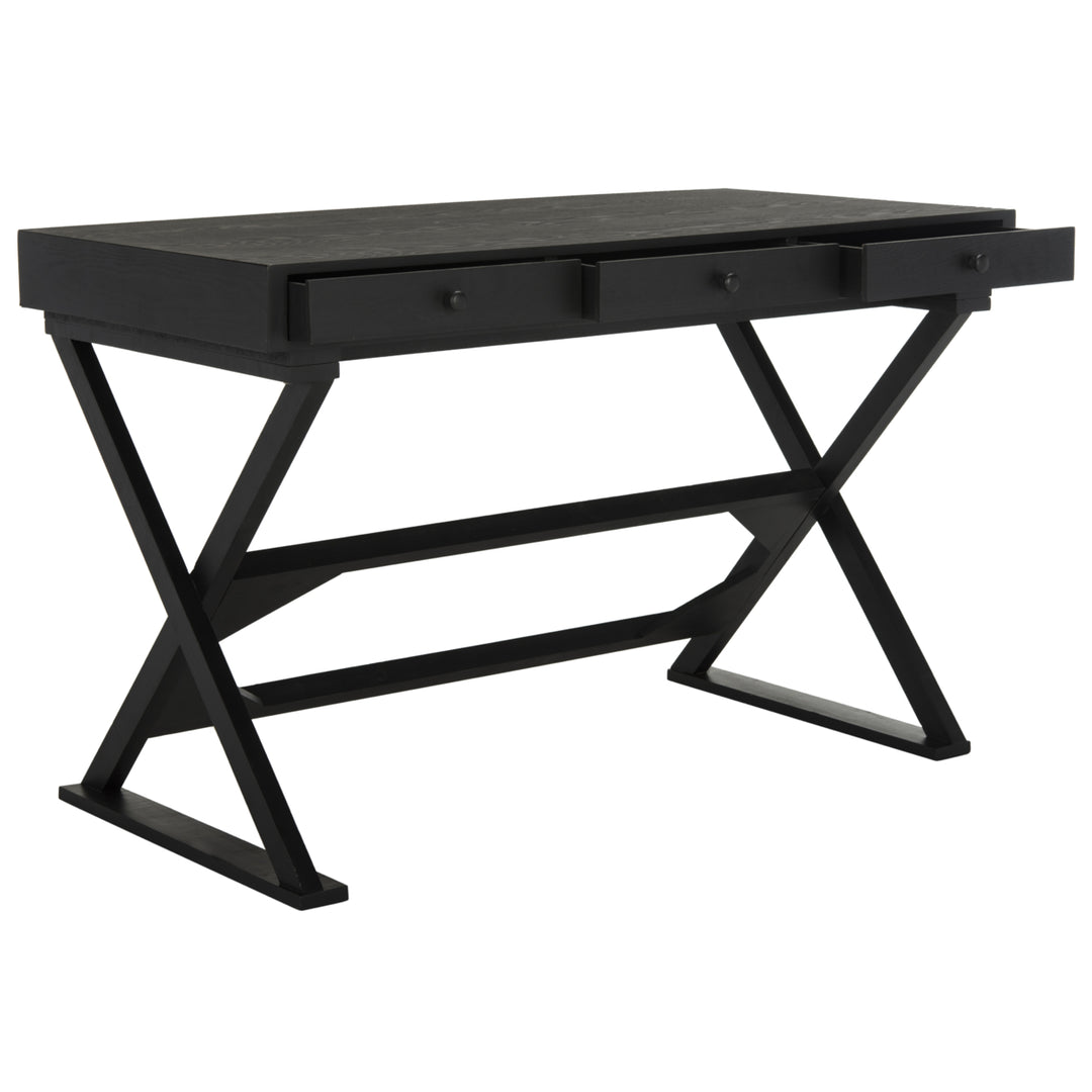 SAFAVIEH Gilbert Desk Distressed / Black Image 3