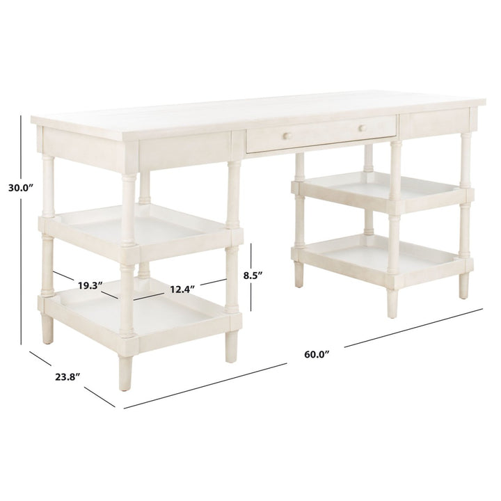 SAFAVIEH Dixon Desk White Washed Image 5