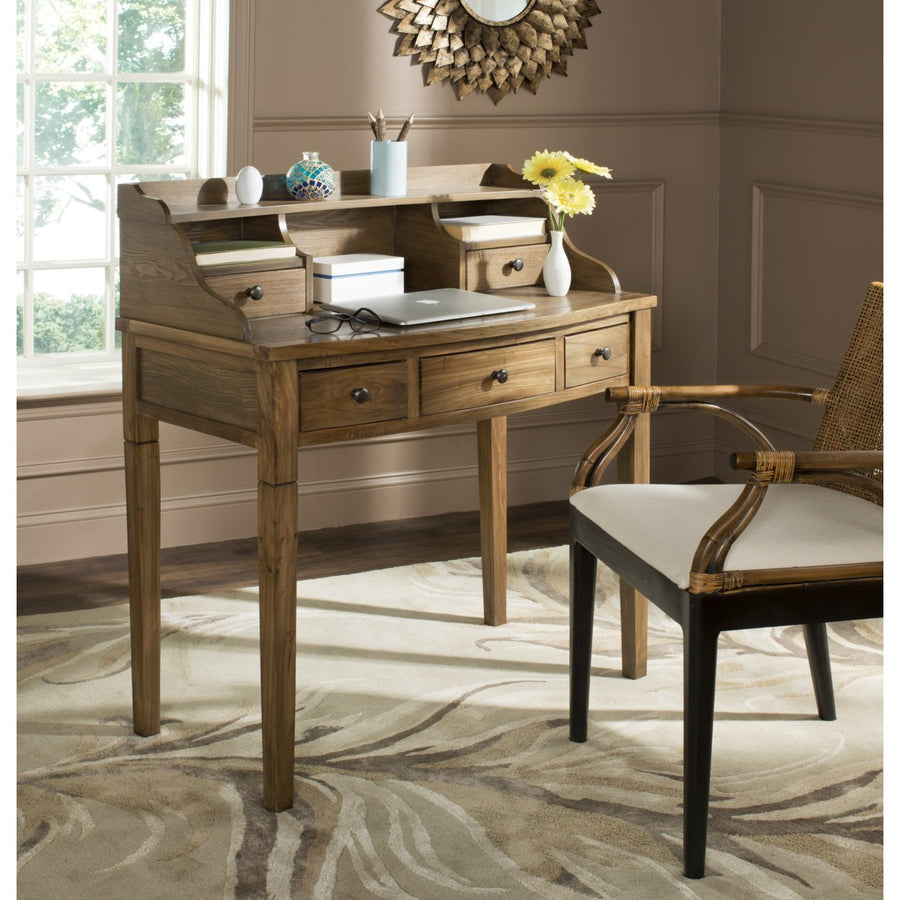 SAFAVIEH Landon 5-Drawer Writing Desk Oak Image 1