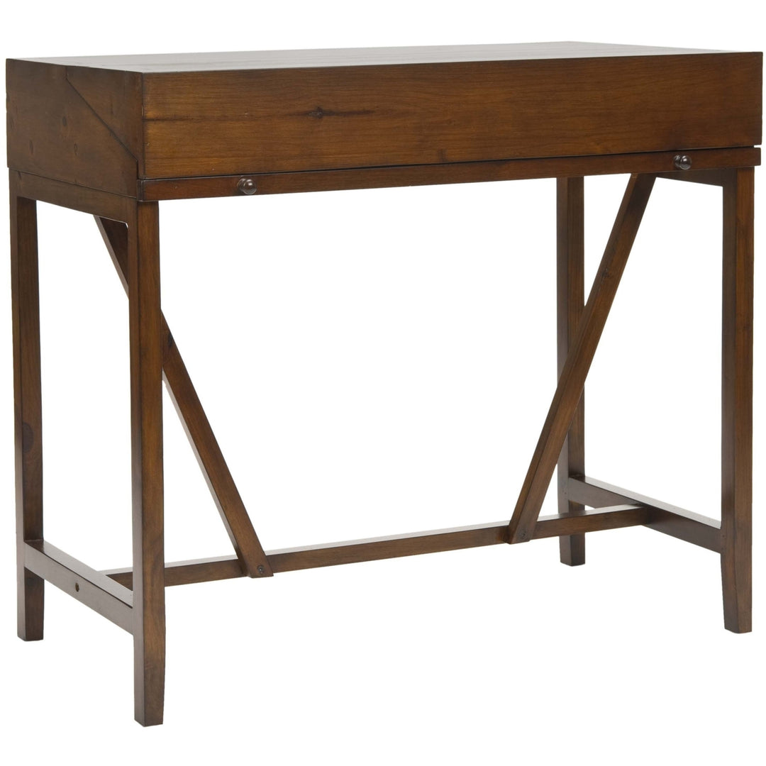 SAFAVIEH Wyatt Writing Desk With Pull-Out Table Teak Image 3