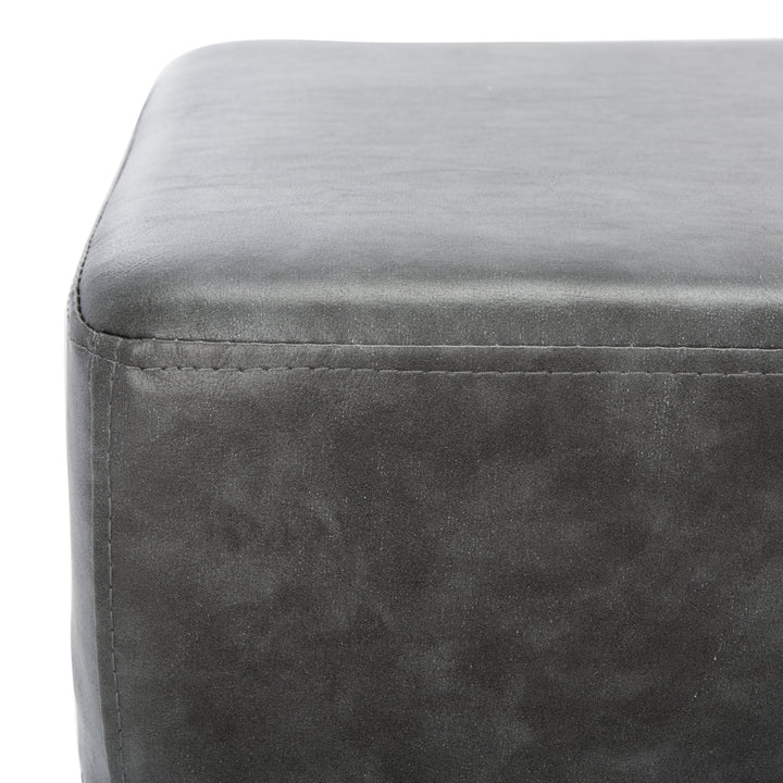 SAFAVIEH Elise Rectangular Bench Grey / Black Image 7