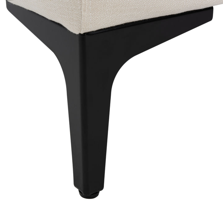 SAFAVIEH Elise Rectangular Bench Creme / Black Image 8