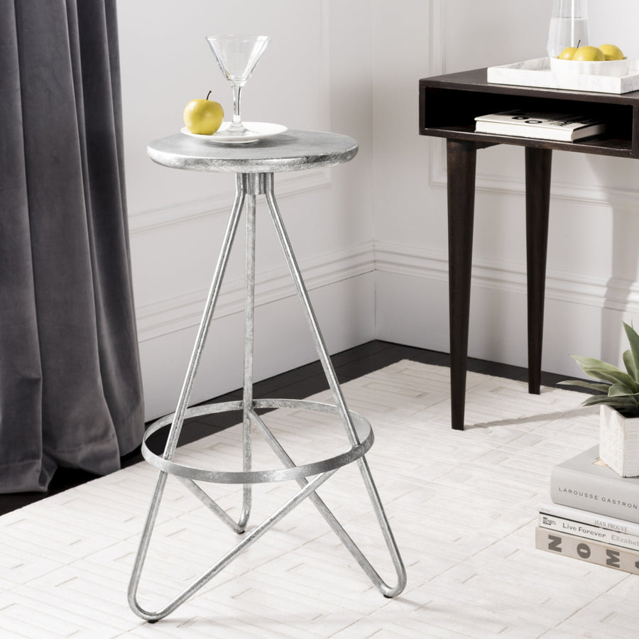 SAFAVIEH Galexia Bar Stool Silver / Leaf Image 1