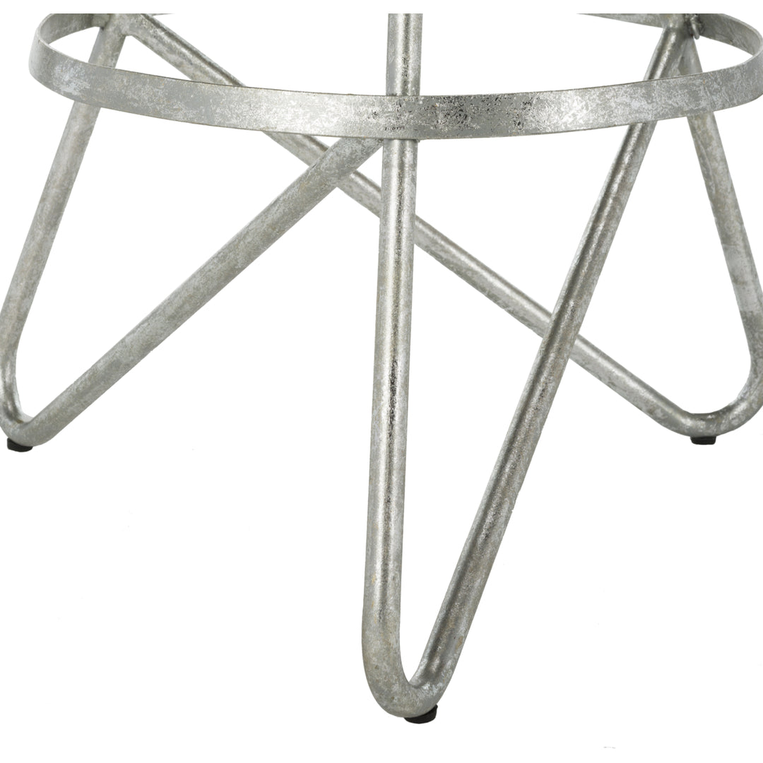 SAFAVIEH Galexia Bar Stool Silver / Leaf Image 8