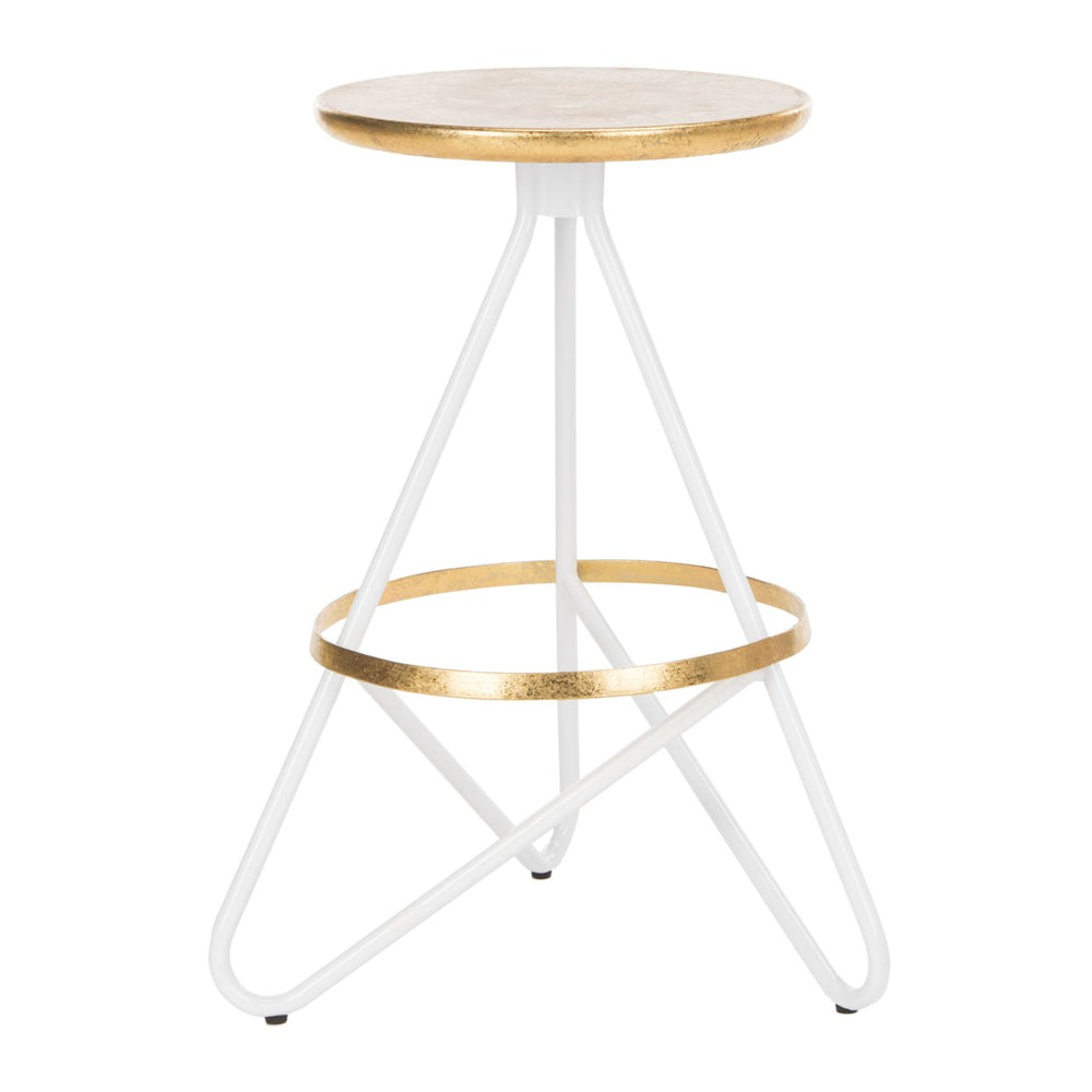 SAFAVIEH Galexia Counter Stool Gold / White Image 2