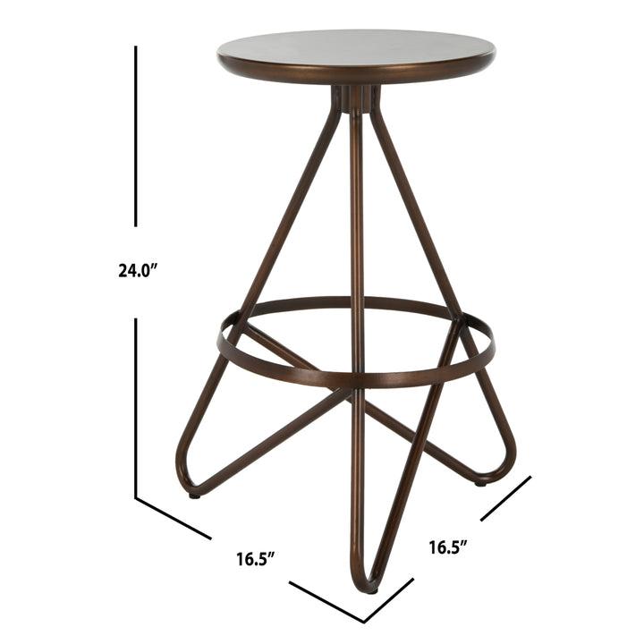 SAFAVIEH Galexia Counter Stool Antique Copper Image 5