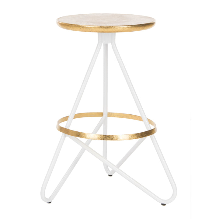 SAFAVIEH Galexia Counter Stool Gold / White Image 3