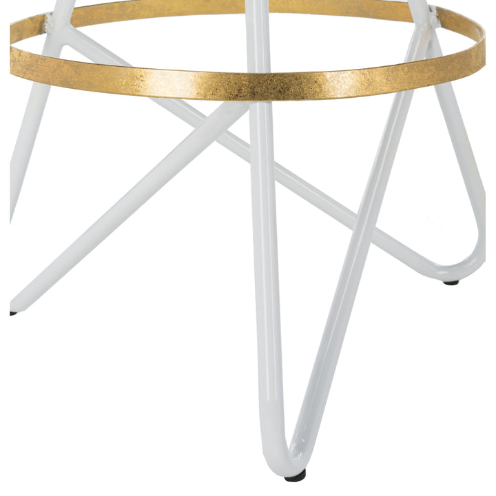 SAFAVIEH Galexia Bar Stool Gold / White Image 8