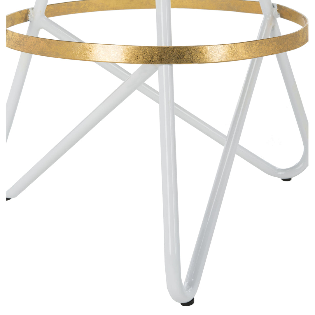 SAFAVIEH Galexia Counter Stool Gold / White Image 7