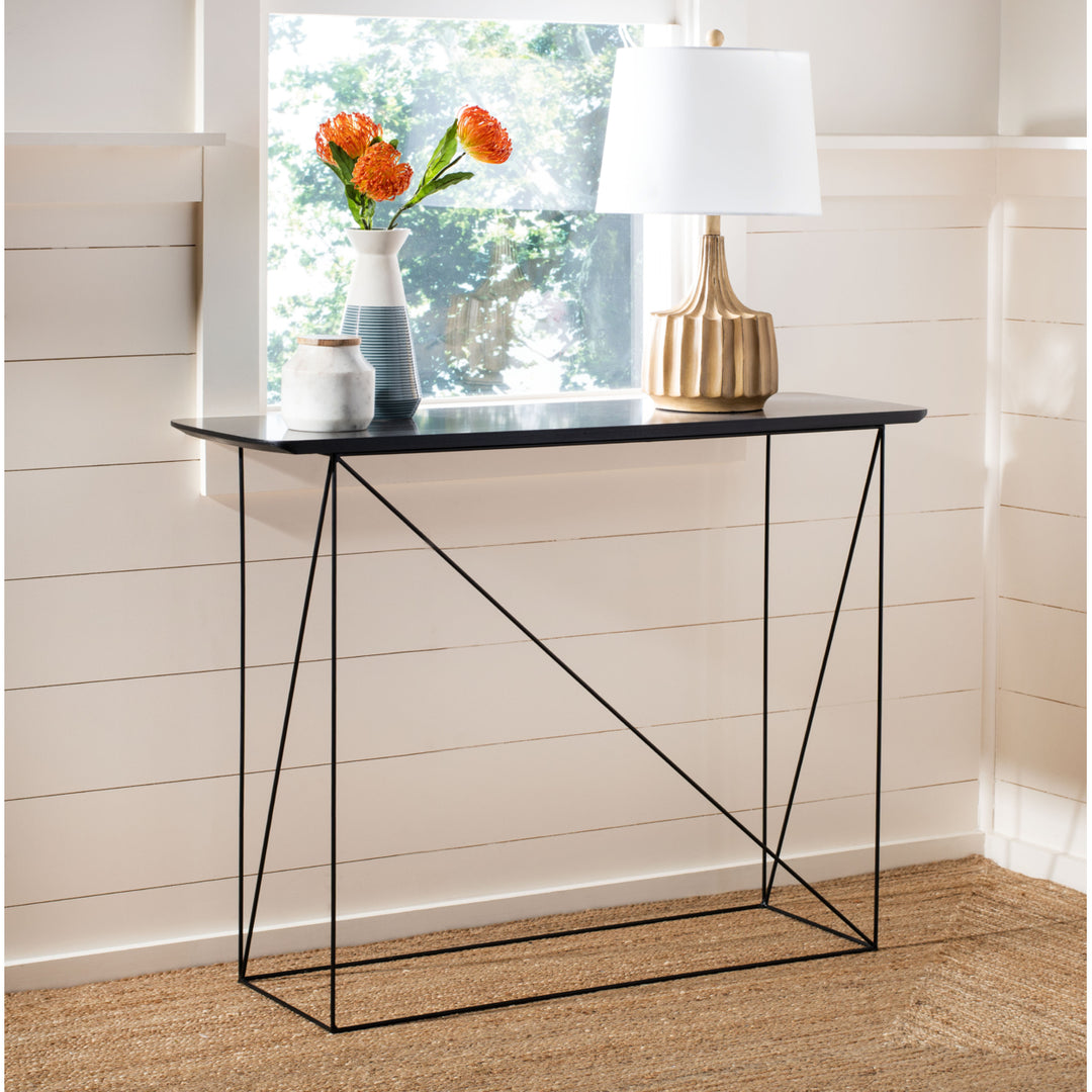 SAFAVIEH Rylee Rectangle Console Table Dark Grey / Black Image 1