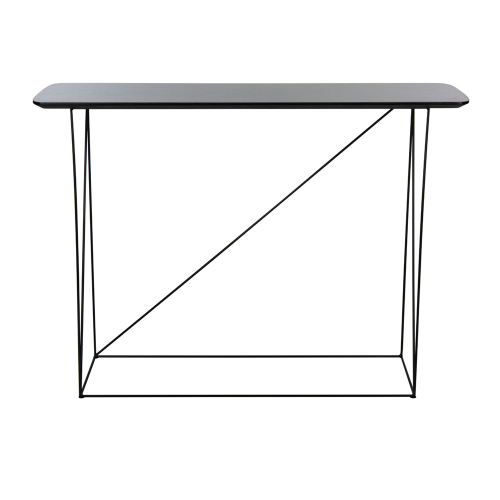 SAFAVIEH Rylee Rectangle Console Table Dark Grey / Black Image 2