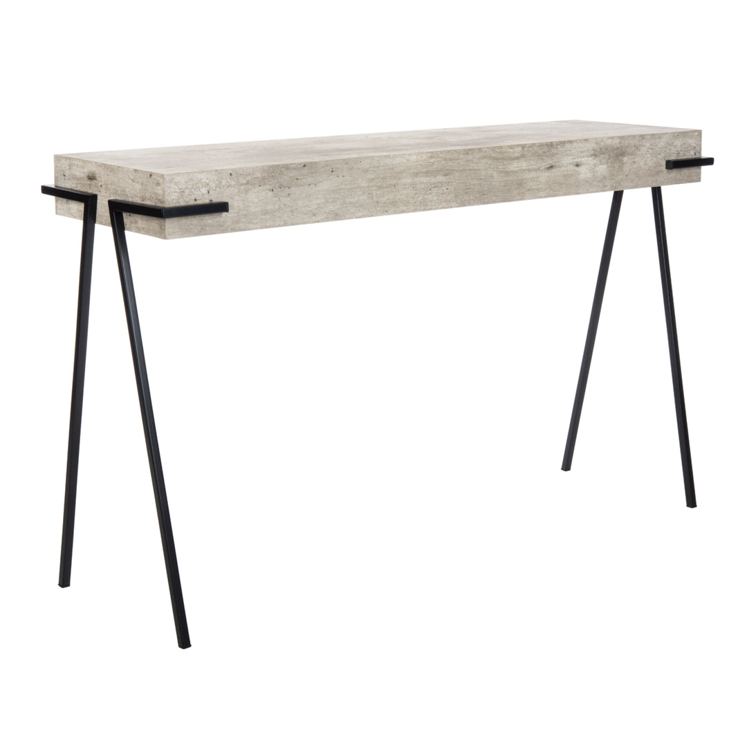 SAFAVIEH Jett Rectangle Console Table Light Grey / Black Image 3