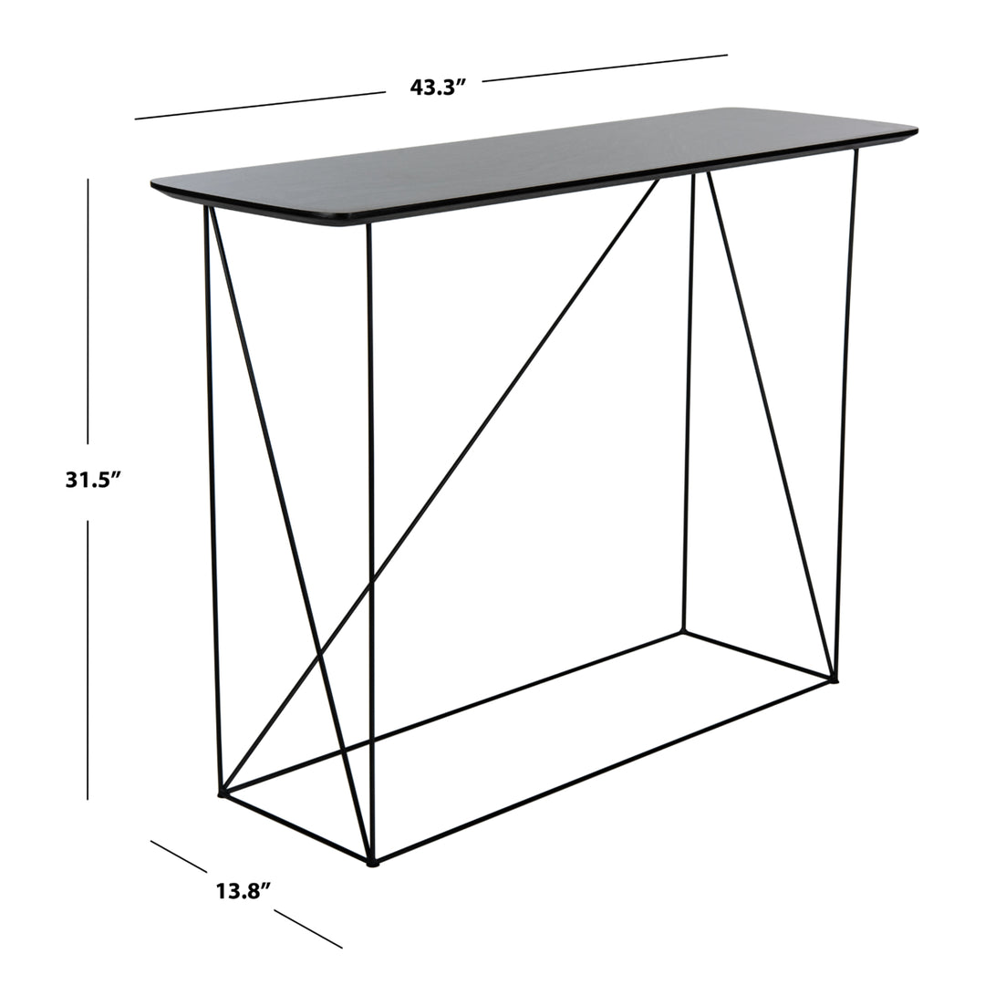 SAFAVIEH Rylee Rectangle Console Table Dark Grey / Black Image 5