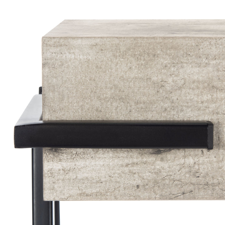 SAFAVIEH Jett Rectangle Console Table Light Grey / Black Image 6