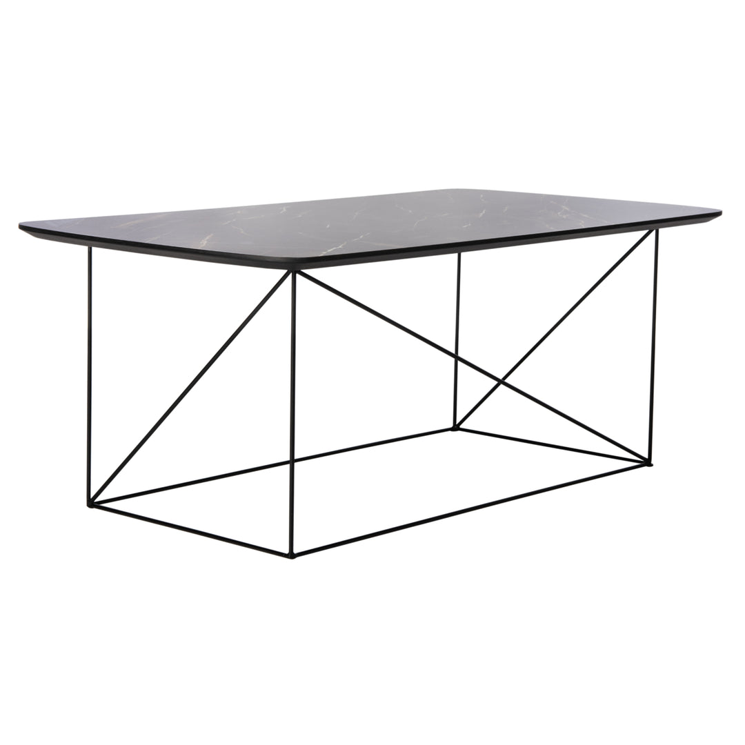 SAFAVIEH Rylee Rectangle Coffee Table Dark Grey /Black Image 3