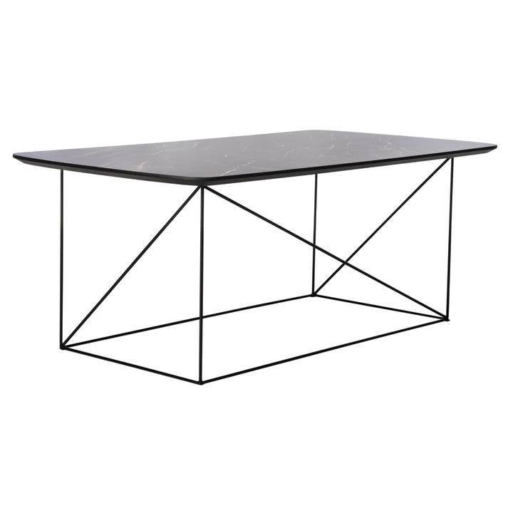 SAFAVIEH Rylee Rectangle Coffee Table Dark Grey /Black Image 3