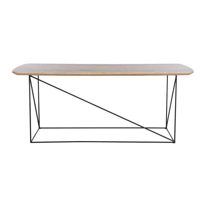 SAFAVIEH Rylee Rectangle Coffee Table Taupe / Black Image 2