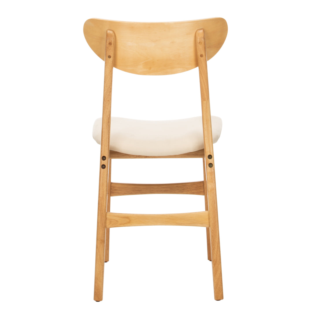 SAFAVIEH Lucca Retro Dining Chair Set of 2 Natural / White Image 7