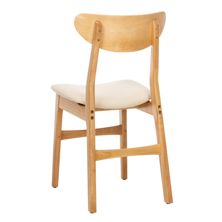 SAFAVIEH Lucca Retro Dining Chair Set of 2 Natural / White Image 10