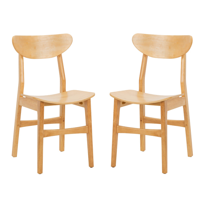 SAFAVIEH Lucca Retro Dining Chair Set of 2 Natural Image 12