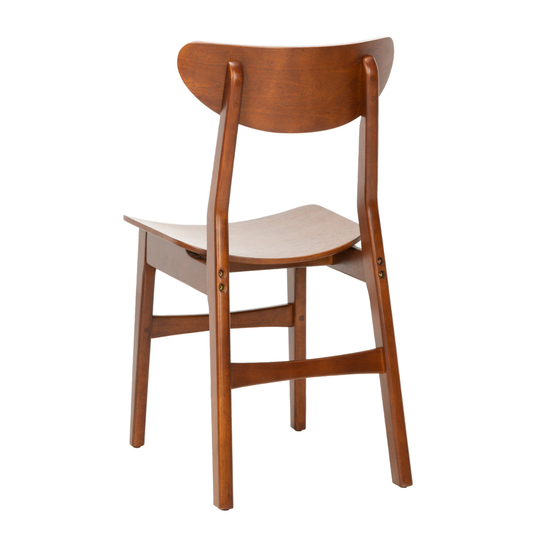 SAFAVIEH Lucca Retro Dining Chair Set of 2 Walnut Image 11