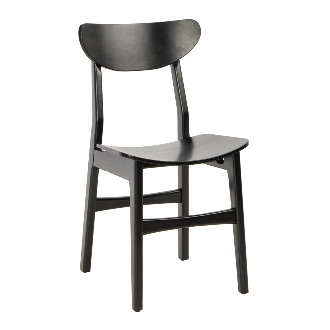 SAFAVIEH Lucca Retro Dining Chair Set of 2 Black Image 4