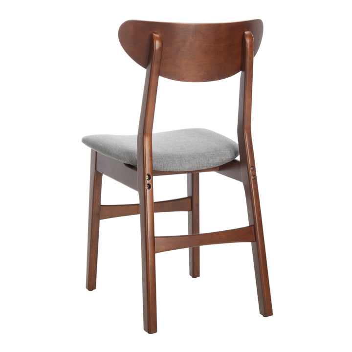 SAFAVIEH Lucca Retro Dining Chair Set of 2 Walnut / Grey Image 10