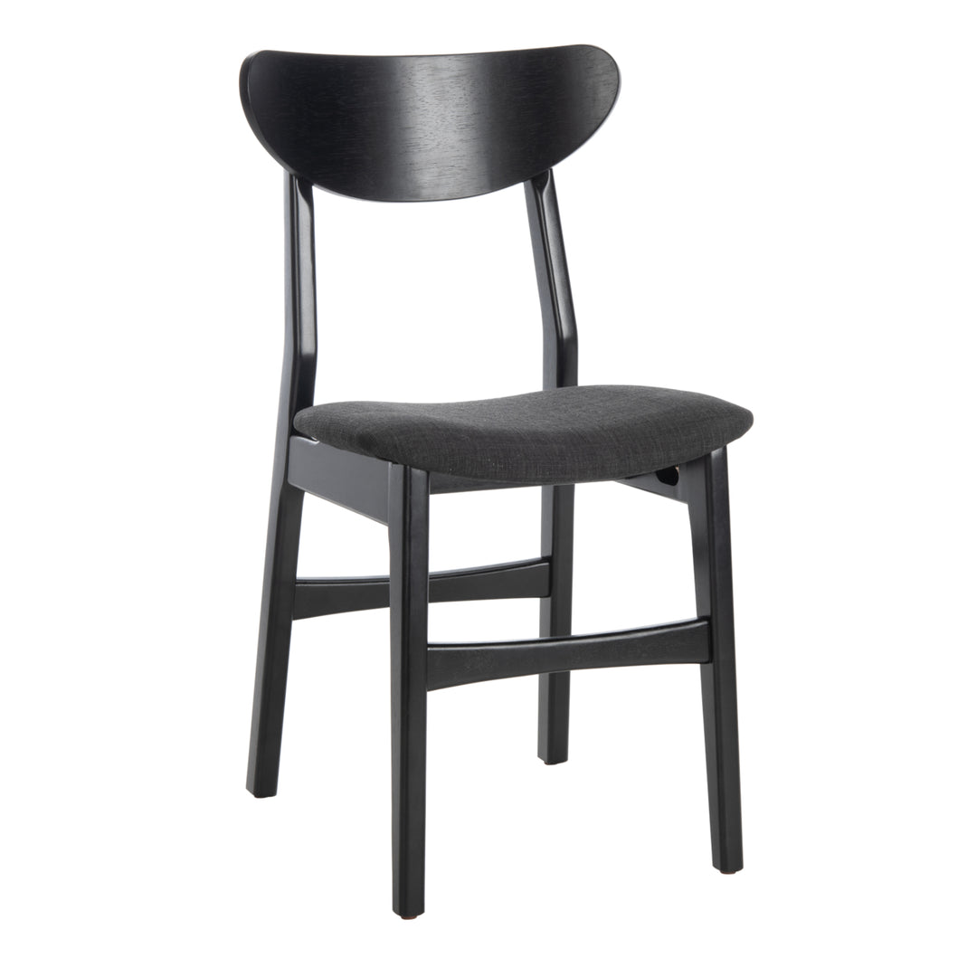 SAFAVIEH Lucca Retro Dining Chair Set of 2 Black Image 4