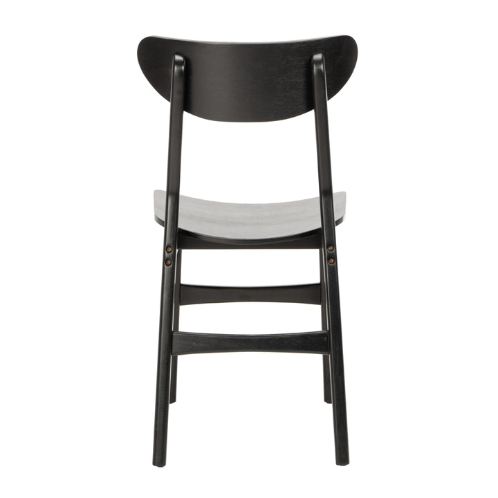 SAFAVIEH Lucca Retro Dining Chair Set of 2 Black Image 8