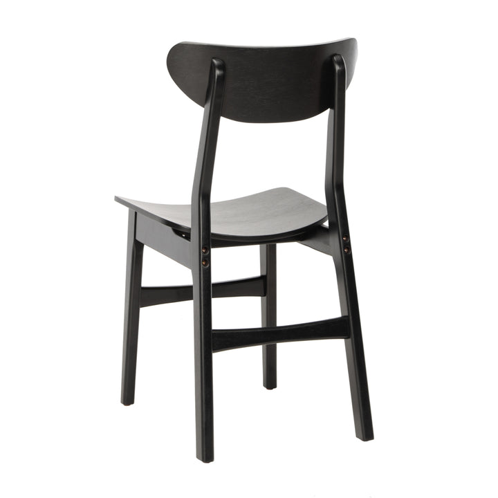 SAFAVIEH Lucca Retro Dining Chair Set of 2 Black Image 11