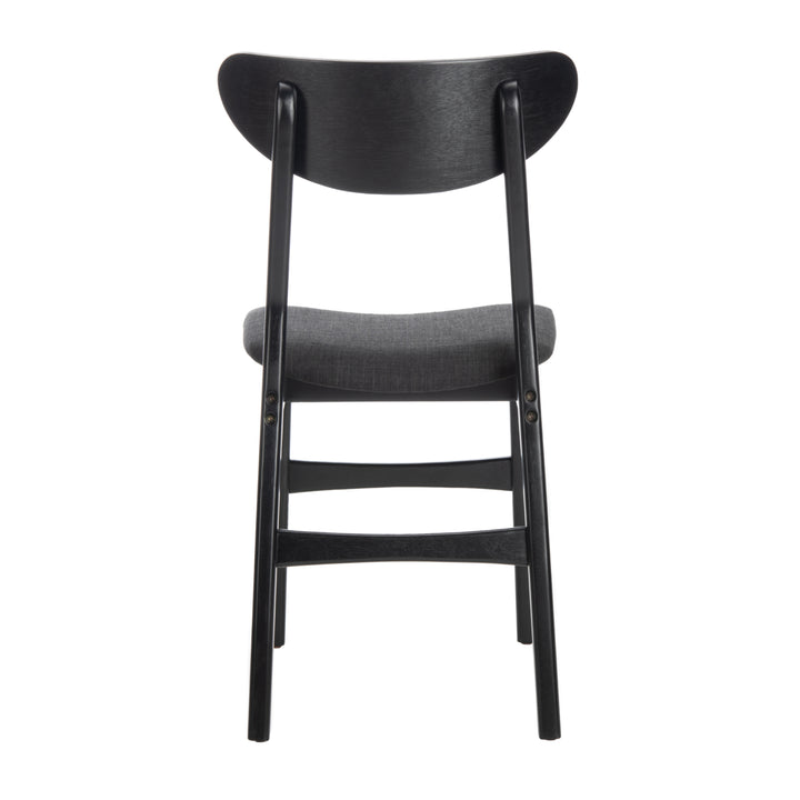 SAFAVIEH Lucca Retro Dining Chair Set of 2 Black Image 7