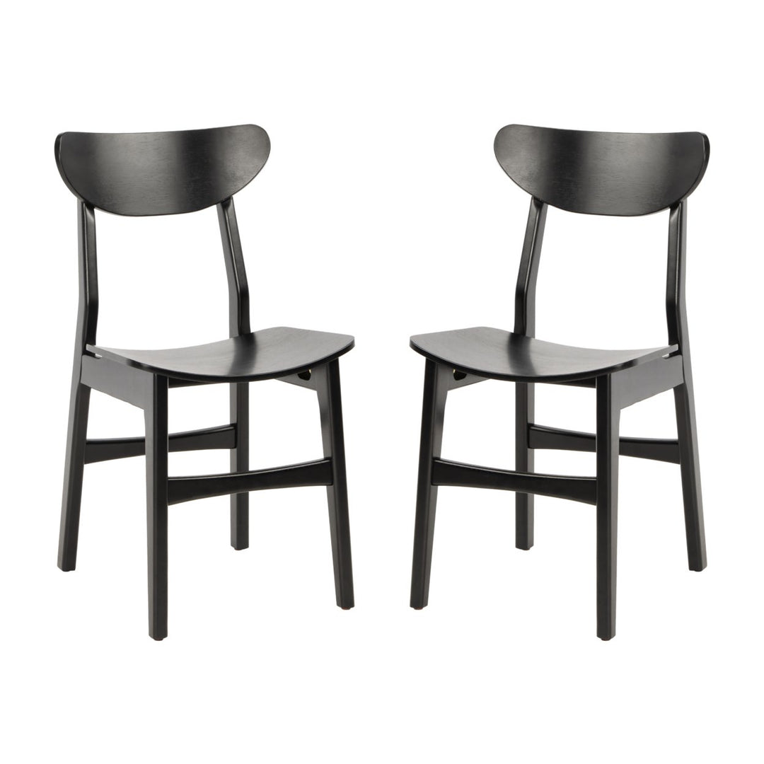 SAFAVIEH Lucca Retro Dining Chair Set of 2 Black Image 12