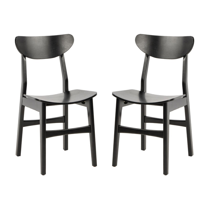 SAFAVIEH Lucca Retro Dining Chair Set of 2 Black Image 12