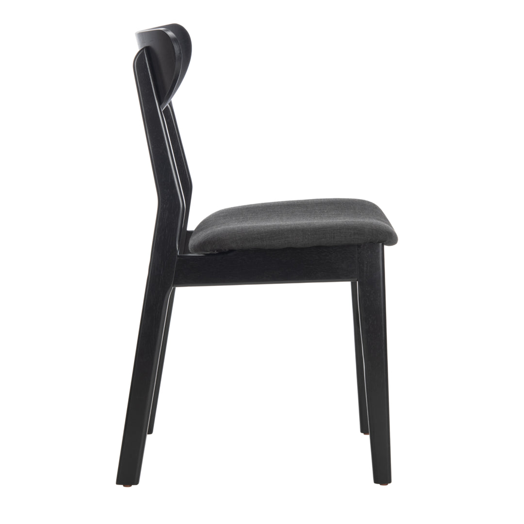 SAFAVIEH Lucca Retro Dining Chair Set of 2 Black Image 9