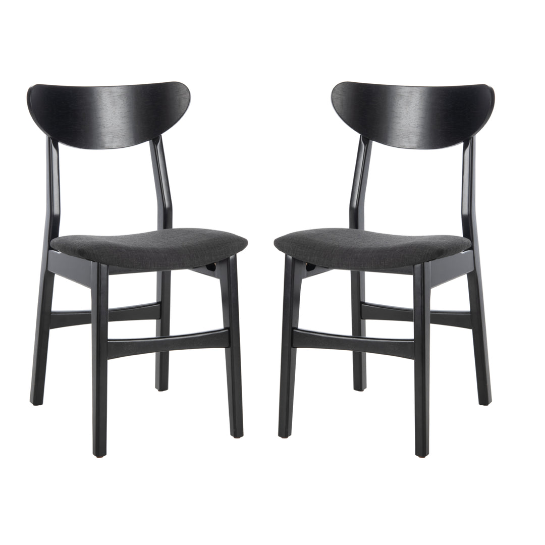 SAFAVIEH Lucca Retro Dining Chair Set of 2 Black Image 11