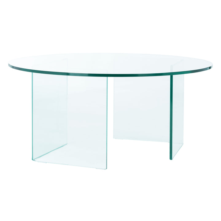 SAFAVIEH Bexon Tempered Glass Coffee Table Clear Image 3