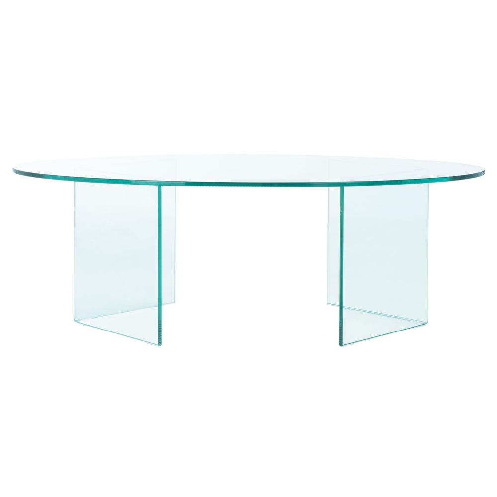 SAFAVIEH Carsten Tempered Glass Coffee Table Clear Image 2