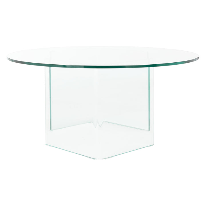 SAFAVIEH Bexon Tempered Glass Coffee Table Clear Image 8