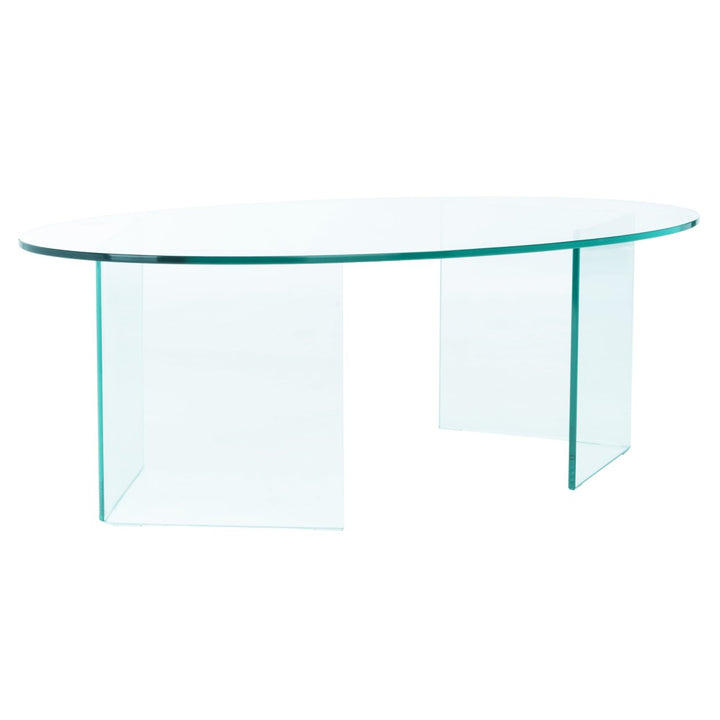 SAFAVIEH Carsten Tempered Glass Coffee Table Clear Image 3