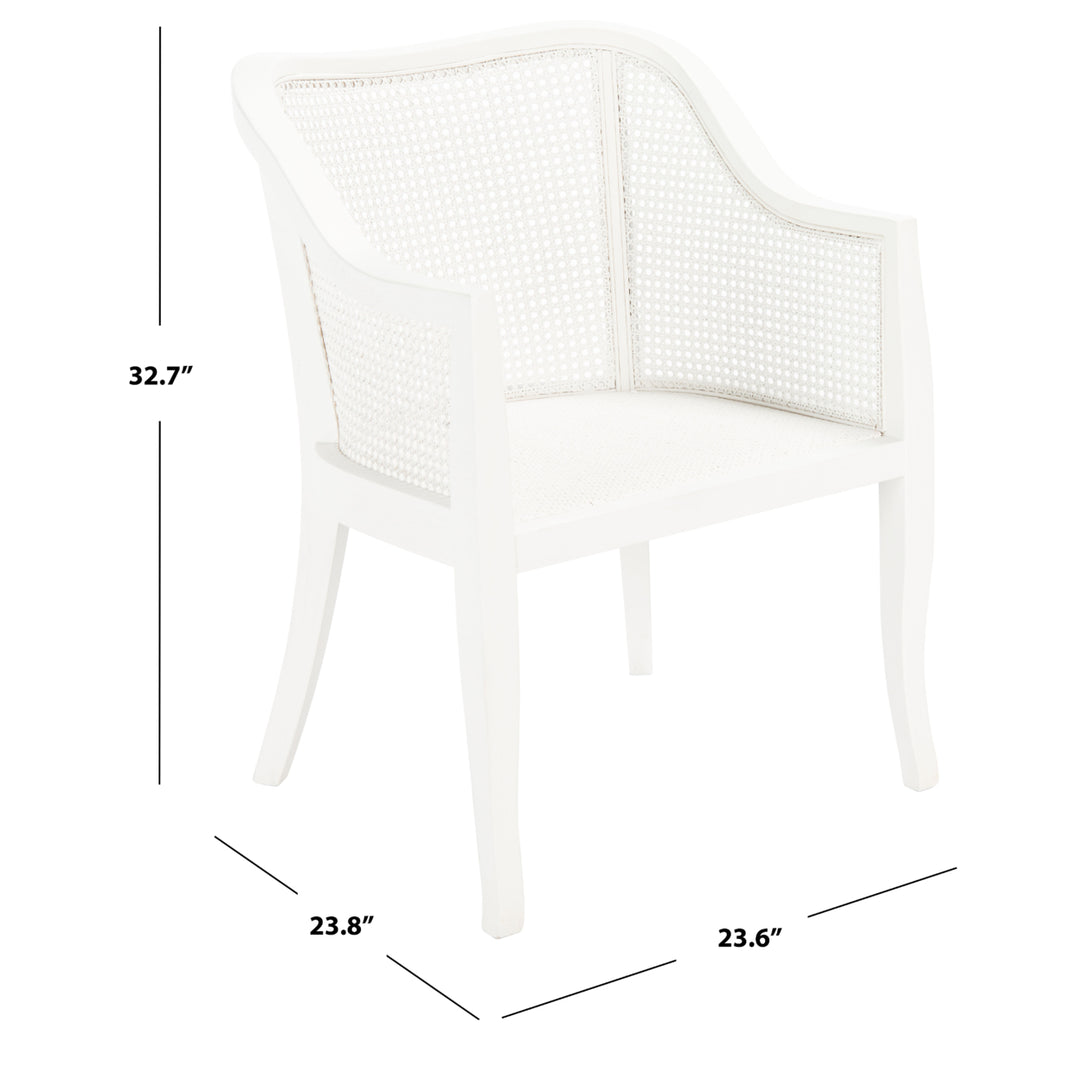 SAFAVIEH Maika Dining Chair White / White Image 5