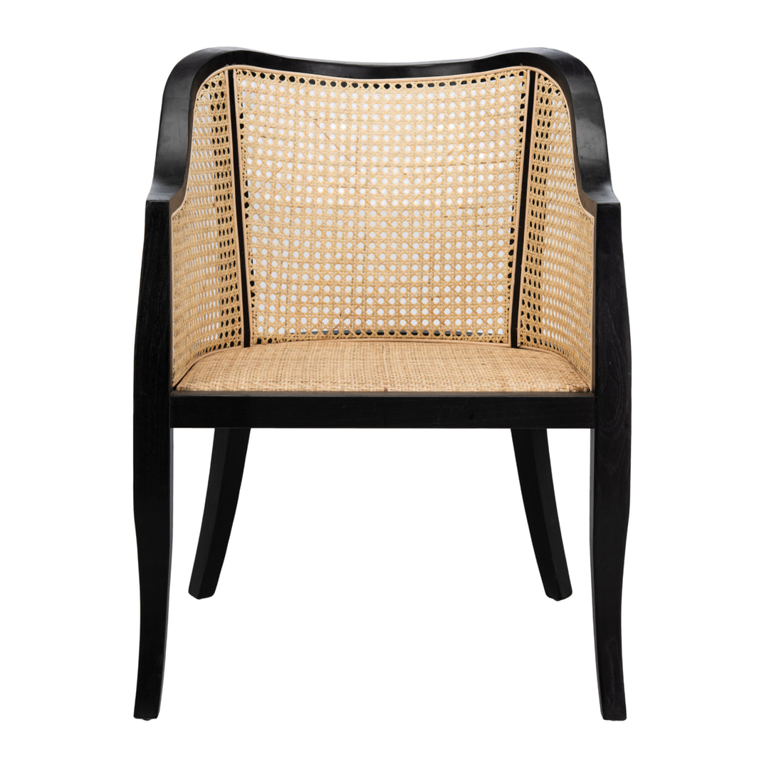 SAFAVIEH Maika Dining Chair Black / Natural Image 3