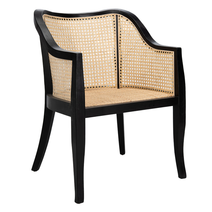 SAFAVIEH Maika Dining Chair Black / Natural Image 4