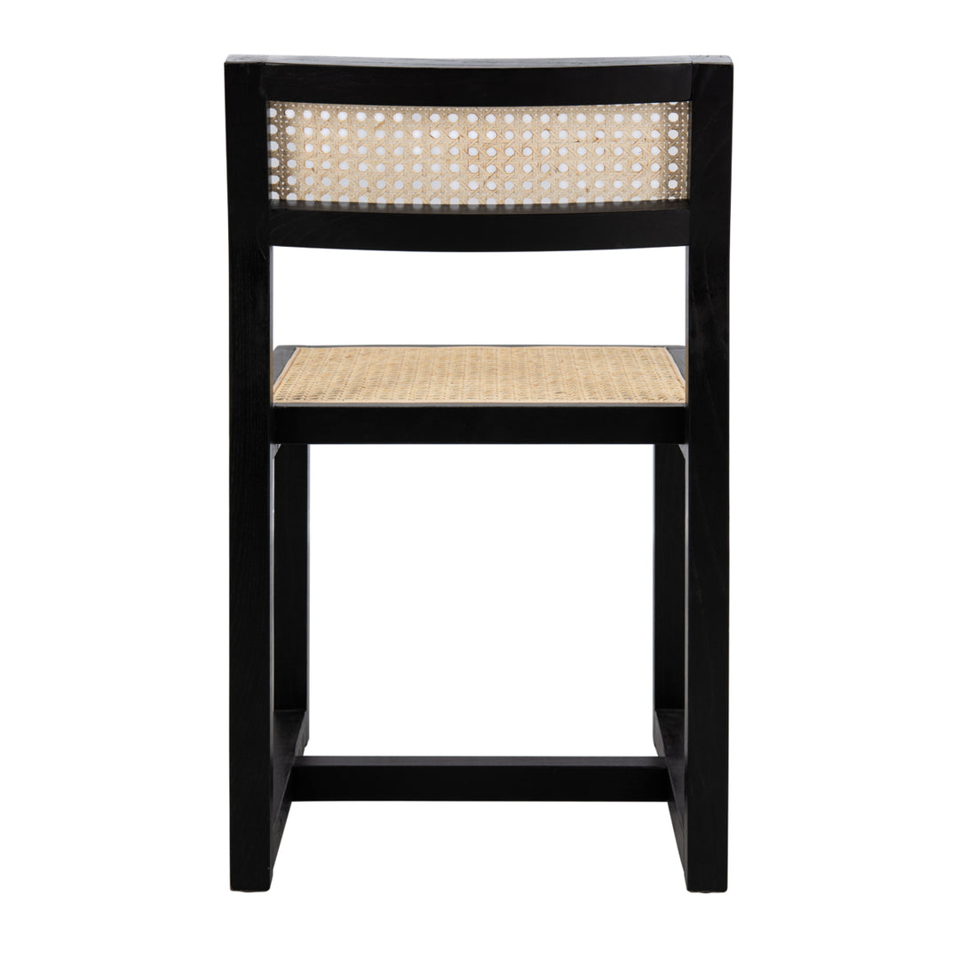 SAFAVIEH Bernice Cane Dining Chair Black / Natural Image 7