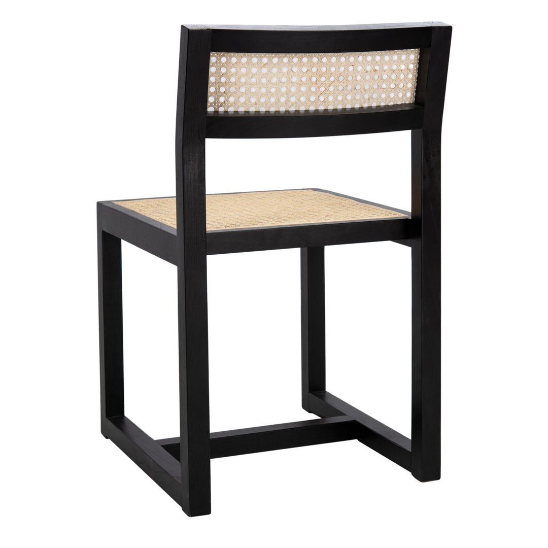 SAFAVIEH Bernice Cane Dining Chair Black / Natural Image 10