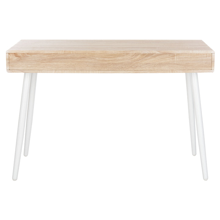 SAFAVIEH Jorja 1-Drawer 1 Shelf Desk Natural / White Image 7