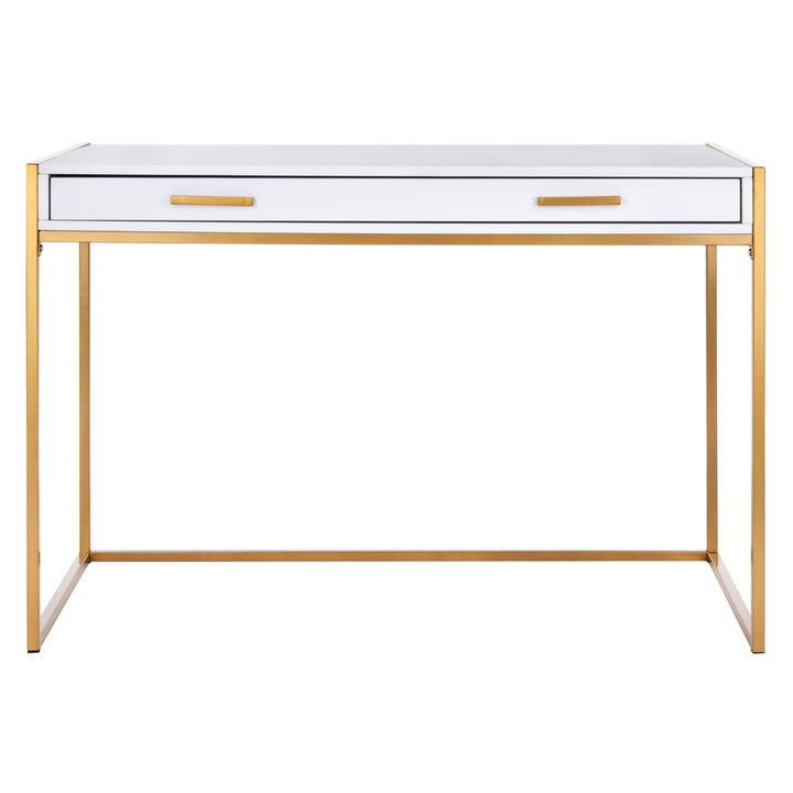 SAFAVIEH Elodie 1-Drawer Desk White / Gold Image 2