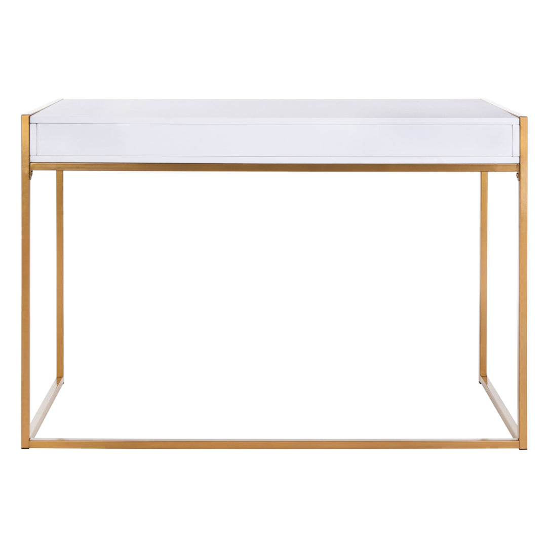 SAFAVIEH Elodie 1-Drawer Desk White / Gold Image 7