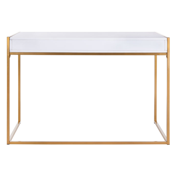 SAFAVIEH Elodie 1-Drawer Desk White / Gold Image 7