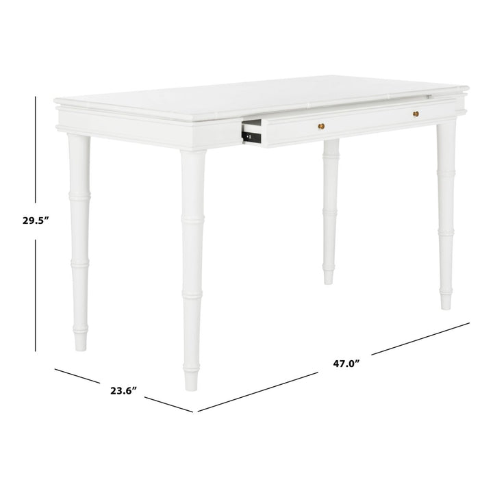 SAFAVIEH Noely Single Drawer Writing Desk White Image 4