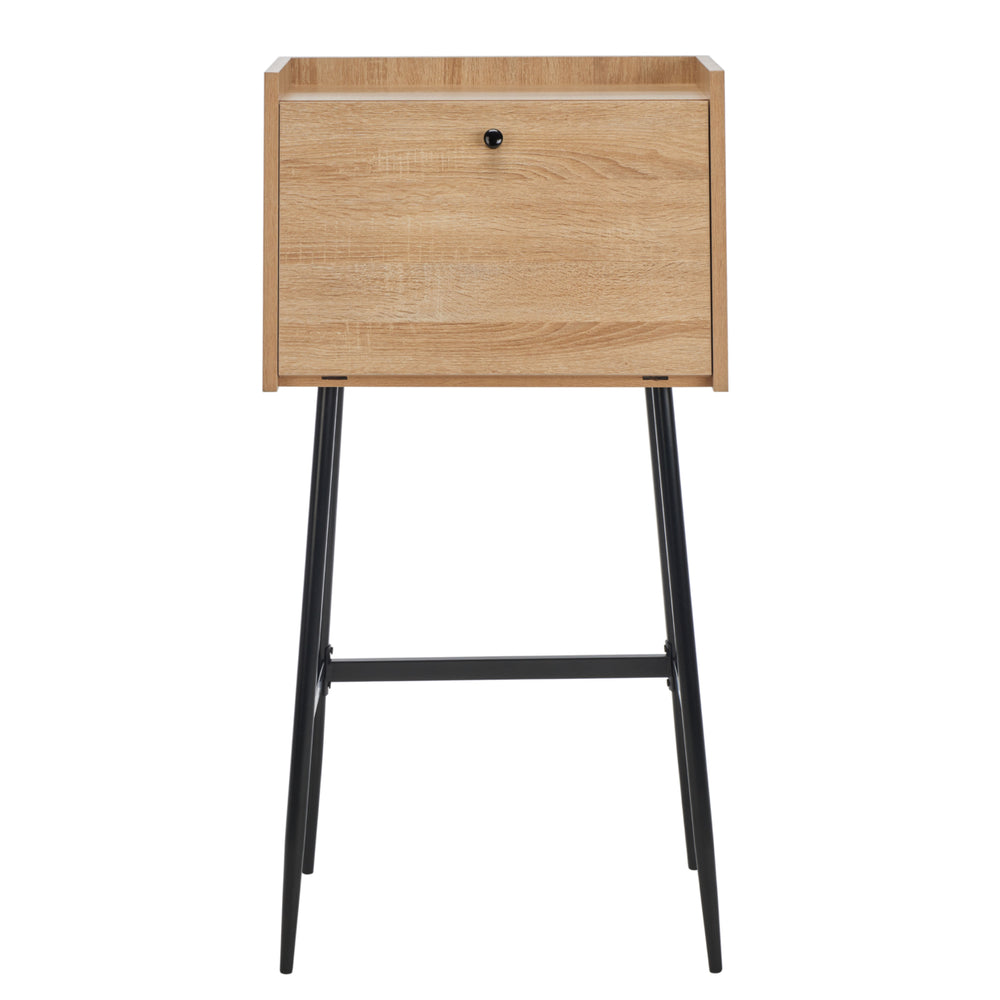 SAFAVIEH Xander Modern Secretary Desk Natural / Black Image 2